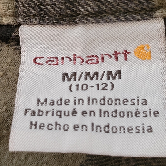 Carhartt - Flannel Button-down, Size M (10/12) - Picture 2 of 3